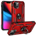 thumbnail image 1 of iPhone 11 Pro Case, Ring Holder Kickstand Full Body Shockproof Magnetic Car Mount Hybrid Rugged Protective Phone Cover, Red, 1 of 8