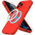 thumbnail image 1 of for iPhone 11 Pro Case Silicone with Screen Protector - [Compatible with MagSafe] - Camera Cover - Slim Fit Protective Magnetic Phone Case 5.8" for Women Girls - Red, 1 of 13