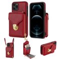thumbnail image 1 of iPhone 11 Pro Luxury Leather Case with Card Holder for Women Phone Case Wallet with Strap Credit Card Slots Crossbody Strap with Kickstand Zipper Shockproof Case For iPhone 11 Pro,Red, 1 of 10