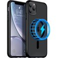 thumbnail image 1 of for iPhone 11 Pro Magnetic Case, Built in Magnets Compatible with MagSafe, Translucent Matte Hard PC Back Cover + Soft TPU Frame Slim Bumper Case for iPhone 11 Pro（5.8"）,Black, 1 of 11