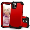 thumbnail image 1 of iPhone 11 Pro Max 6.5" Case, Allytech 3 In 1 Hybrid PC Silicone Heavy Duty Rugged Bumper Heavy Duty Defender Armor Shockproof Anti-Scratch Back Cover Case for Apple iPhone 11 Pro Max 6.5", Red, 1 of 10