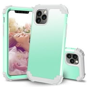 iPhone 11 Pro Max 6.5 Case, Allytech 3 In 1 Hybrid PC Silicone Heavy Duty Rugged Bumper Heavy Duty Defender Armor Shockproof Anti-Scratch Back Cover Case for Apple iPhone 11 Pro Max 6.5, Green
