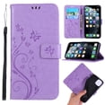 thumbnail image 1 of iPhone 11 Pro Max 6.5" Case Wallet, Allytech PU Leather Slim Lightweight Shockproof Cards Holder Full Protection Folio Flip Shell Anti-slip Hand Strap Covers for Apple iPhone 11 Pro Max,Lightpurple, 1 of 5