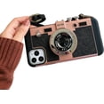 thumbnail image 1 of iPhone 11 Pro Max Camera Case, 3D Camera Shape Soft Rubber Silicone Shockproof Hybrid Cover Case with Lanyard Strap for iPhone 11 Pro Max-Rose Gold, 1 of 8