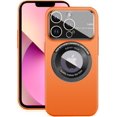 thumbnail image 1 of for iPhone 11 Pro Max Case 6.5" 2019, Large Viewport Design, Hard PC Built-in Luxury Camera Lens Protector Full Protection Phone Cover with Magsafe for Women Girls Boy Men, Orange, 1 of 14