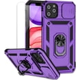 thumbnail image 1 of for iPhone 11 Pro Max Case with Camera Lens Cover HD Screen Protector, Military Grade Drop Protection Magnetic Ring Holder Kickstand Protective Phone Case for Apple iPhone 11 Pro Max 6.5 inch (Purple), 1 of 16