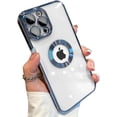 thumbnail image 1 of for iPhone 11 Pro Max Case with Camera Lens Protector, Logo View for Women Men, Soft Slim Phone Cases for iPhone 11 Pro Max Clear Ultrathin Back Cover (11ProMax,Blue), 1 of 18