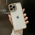 thumbnail image 1 of for iPhone 11 Pro Max Case Clear Glitter,Luxury Bling Sparkly Diamond Rhinestone Cute Case for Women Girls,Soft Silicone Plating Bumper Transparent Slim Phone Case for iPhone 11 Pro Max,Gold, 1 of 6
