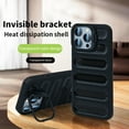 thumbnail image 1 of iPhone 11 Pro Max Case Cover, Heat Dissipation Design Camera Lens Invisible Kickstand Shockproof Drop Protection Lightweight Rugged Phone Case for Apple iPhone 11 Pro Max, Black, 1 of 8