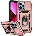 thumbnail image 1 of iPhone 11 Pro Max Case,Dteck Shockproof Rubber Rugged Case Hybrid Hard Ring Holder Kickstand Slide Camera Lens Protector Cover for Apple iPhone 11 Pro Max,Rosegold, 1 of 8