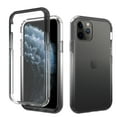 thumbnail image 1 of iPhone 11 Pro Max Case, Full Body Clear Bumper Protection Case [with Screen Protector] Hybrid Back Silicone Rubber TPU Bumper Gradient Phone Case for Apple iPhone 11 Pro Max - Black, 1 of 7