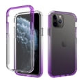 thumbnail image 1 of iPhone 11 Pro Max Case, Full Body Clear Bumper Protection Case [with Screen Protector] Hybrid Back Silicone Rubber TPU Bumper Gradient Phone Case for Apple iPhone 11 Pro Max - Purple, 1 of 7