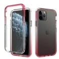 thumbnail image 1 of iPhone 11 Pro Max Case, Full Body Clear Bumper Protection Case [with Screen Protector] Hybrid Back Silicone Rubber TPU Bumper Gradient Phone Case for Apple iPhone 11 Pro Max - Red, 1 of 7