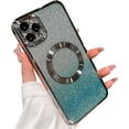 thumbnail image 1 of for iPhone 11 Pro Max Case Glitter Magnetic Compatible with MagSafe Full Camera Lens Protection Luxury Plating Cute Bling Clear Shockproof Slim Phone Case for Women Girls (Silver), 1 of 14
