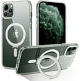 thumbnail image 1 of for iPhone 11 Pro Max  Case with Invisible Stand [Compatible with Magsafe], Clear Full Body Protective Cover Slim Shockproof Phone Case for Apple iPhone 11 Pro Max 6.5", Clear, 1 of 17