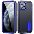 thumbnail image 1 of for iPhone 11 Pro Max Case with Kickstand, [10FT Military Drop Protection] Rugged Heavy Duty Hard PC+Soft Silicone Rubber Bumper Hybrid Triple-Layer Case for iPhone 11 Pro Max,
Darkblue+Royalblue, 1 of 8