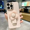 thumbnail image 1 of for iPhone 11 Pro Max Case Luxury Plating Hidden Stand Case Cover, Cute Rotatable Flower Windmill Kickstand for Women Girls with Camera Protector Soft TPU Shockproof Bumper 6.5 inch - Pink, 1 of 8