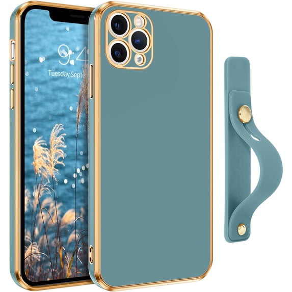 iPhone 11 Pro Max Case,Phone Case for iPhone 11 Pro Max,Slim Fit Soft with Adjustable Wristband Kickstand Scratch Resistant Shockproof Protective Cover for iPhone 11 Pro Max 6.5