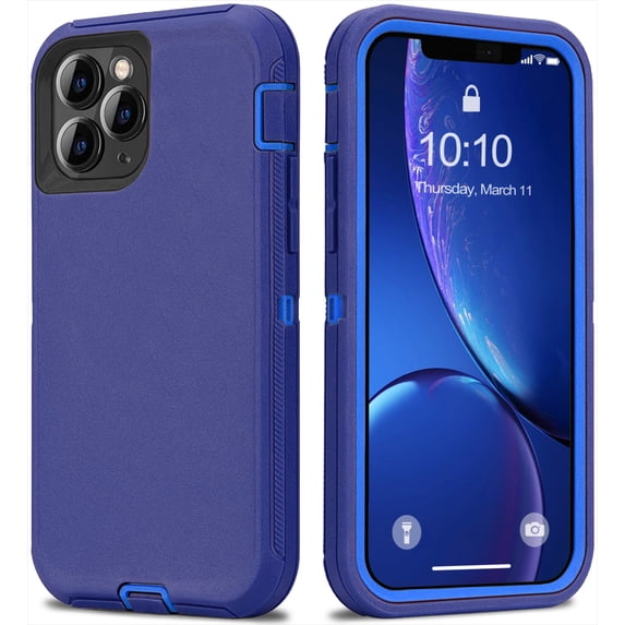 iPhone 11 Pro Max Case Shockproof Dust/Drop Proof 3 in 1 Full Body Rugged Heavy Duty Durable Cover Navy