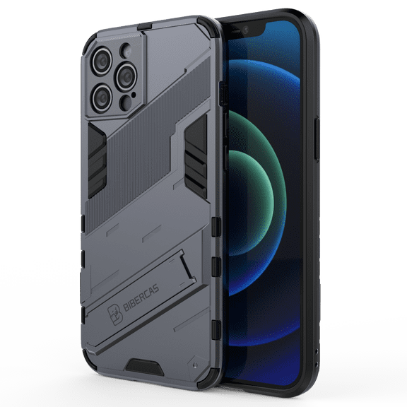 iPhone 11 Pro Max Case, TOPSHE Ultra Slim Heavy Duty Hybrid Rugged Shockproof Back Case with Kickstand Protective Cover for Apple iPhone 11 Pro Max, Gray