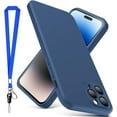 thumbnail image 1 of for iPhone 11 Pro Max Case, Thin Liquid Silicone Case with Lanyard,Shockproof,Slim Phone Case for iPhone 11 Pro Max, Full Body Screen Camera Protective Cover-Blue 3-IP11PM-02, 1 of 15