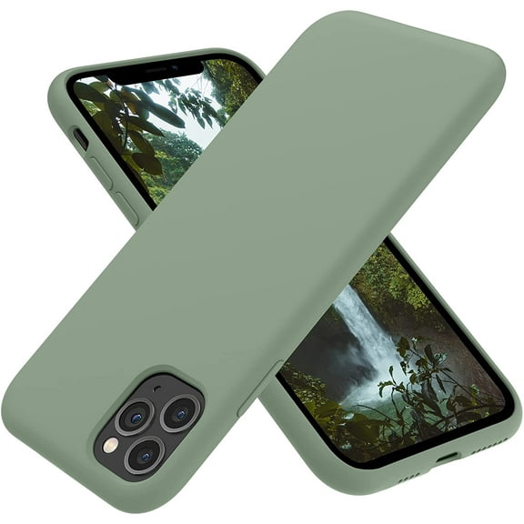 iPhone 11 Pro Max Case,Ultra Slim Fit iPhone Case Liquid Silicone Gel Cover with Full Body Protection Anti-Scratch Shockproof Case Compatible with iPhone 11 Pro Max (Calke Green)