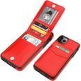 thumbnail image 1 of iPhone 11 Pro Max Case Wallet with Credit Card Holder, Premium Leather Magnetic Clasp Kickstand Heavy Duty Protective Cover for 11 Pro Max 6.5 Inch(Red), 1 of 13