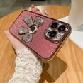 thumbnail image 1 of for iPhone 11 Pro Max Case Women Cute Bowknot Glitter Rhinestone Bling Plating Bumper Luxury Women Girl Phone Case,Shine Diamond Case for iPhone 11 Pro Max Protective Cover,Gradient Rosegold, 1 of 7
