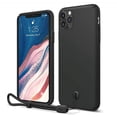 thumbnail image 1 of iPhone 11 Pro Max Case - elago iPhone 11 Pro Max Slim Fit Strap Case 6.5" |Black| - Slim, Light, Simple Design, Matte Coating, Anti-Slip, Raised Lip, Attachable Strap and Button, Fit Tested, 1 of 7