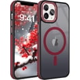 thumbnail image 1 of iPhone 11 Pro Max Cases[Compatible with Magsafe][Support Magnetic Car Mount] Non-Slip Shockproof Protective Slim Fit Matte for Women Men Phone Case for iPhone 11 Pro Max Case,6.5 inch,2019,Red, 1 of 14