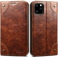 thumbnail image 1 of iPhone 11 Pro Max Leather Case,  iPhone 11 Pro Max Wallet Folio Case Book Design  Closure with Stand and ID Holder Credit Card Slots for iPhone 11 Pro Max 6.5 inch 2019 Khaki, 1 of 12