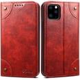 thumbnail image 1 of iPhone 11 Pro Max Leather Case, iPhone 11 Pro Max Wallet Folio Case Book Design  Closure with Stand and ID Holder Credit Card Slots for iPhone 11 Pro Max 6.5 inch 2019 Red, 1 of 12