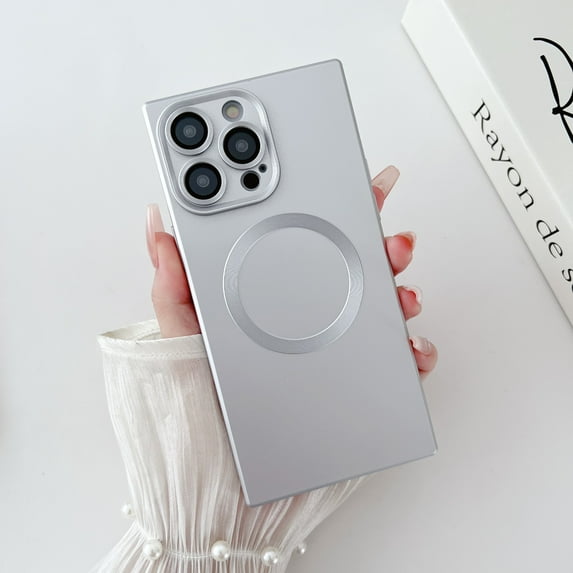 for iPhone 11 Pro Max Magnetic Case, Compatible with MagSafe, Luxury Matte Hard PC Shockproof Protective Skin Friendly Anti-Scratch Lightweight Back Case Cover for iPhone 11 Pro Max, Silver