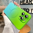 thumbnail image 1 of for iPhone 11 Pro Max Magnetic Case [Compatible with MagSafe] [with Camera Lens Protector] Gradient Color Luxury for Women Girls Slim Fit Shockproof Protective Phone Cover, Green & Cyan, 1 of 7