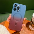 thumbnail image 1 of for iPhone 11 Pro Max Magnetic Case [Compatible with MagSafe] [with Camera Lens Protector] Gradient Color Luxury for Women Girls Slim Fit Shockproof Protective Phone Cover, Blue Red, 1 of 9