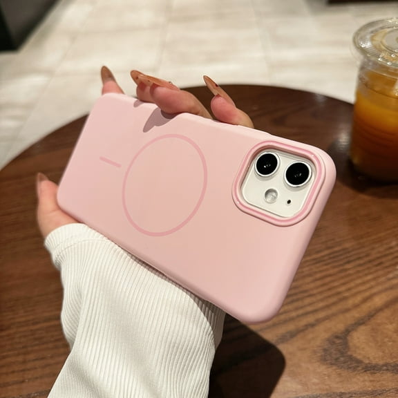 For iPhone 11 Pro Max Magnetic Case, Compatible with Magsafe Slim Fit Anti-Scratch Drop Protection Bumper Rugged Hard PC Back Cover Phone Case for Apple iPhone 11 Pro Max, Pink