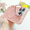 thumbnail image 1 of For iPhone 11 Pro Max Magnetic Case, Compatible with Magsafe Translucent Slim Fit Camera Kickstand Anti-Scratch Drop Protection Hard PC Back Cover for Apple iPhone 11 Pro Max, Pink, 1 of 1