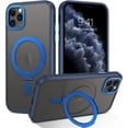 thumbnail image 1 of for iPhone 11 Pro Max Magnetic Case with Invisible Stand [Compatible with Magsafe], Full Body Protective Cover Slim Shockproof Phone Case for Apple iPhone 11 Pro Max 6.5", Navy Blue, 1 of 16