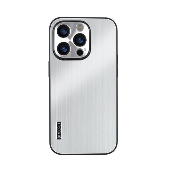 for iPhone 11 Pro Max Metal Back Case, Luxury Anti-fingerprint Drop Protective Anti-Scratch Shockproof Thin Fit TPU Frame Phone Case Cover for iPhone 11 Pro Max, Silver