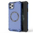 thumbnail image 1 of for iPhone 11 Pro Max Phone Case, Magnetic Case [Compatible with Mag Safe] Translucent Honeycomb Pattern Slim Shockproof Anti-fall Anti-Fingerprint Protective Cover for iPhone 11 Pro Max,Blue, 1 of 1