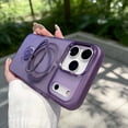 thumbnail image 1 of For iPhone 11 Pro Max Phone Case,With 360° Rotatable Ring Kickstand,Compatible With Mag-Safe,Matte Anti-fingerprinting Translucent Shockproof Anti-fall Drop Protection,Thin Fit Phone Case,Purple, 1 of 6