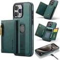 thumbnail image 1 of for iPhone 11 Pro Max Phone Protective Case, Magnetic Detachable Card Holder, Wireless Charging Back Cover, Soft Lining Outer Shell Compatible with Magsafe, Coin Purse with Stand Green, 1 of 8