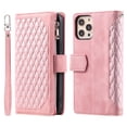thumbnail image 1 of For iPhone 11 Pro Max Premium PU Leather Crossbody Case Purse Zipper Pocket Magnetic Folio Card Slots Wallet Kickstand Phone Case with Shoulder Strap & Wrist Strap For iPhone 11 Pro Max,
Rosegold, 1 of 14