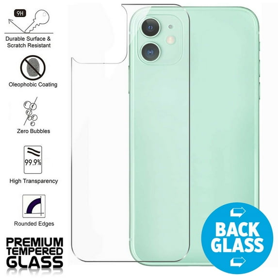 iPhone 11 Pro Max Rear/Back Coverage Tempered Glass Protector Clear