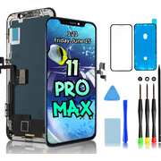 for iPhone 11 Pro Max Screen Replacement 6.5 inch LCD Display 3D Touch Digitizer Frame Assembly Full Repair Kit with Repair Tools, Screen Protector, Instructions