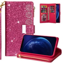 iPhone 11 Pro Max Wallet Case (6.5"), Allytech PU Leather Folio Flip Kickstand Wrist Strap Cards Slots Shockproof Mangetic Closure TPU Back Cover Wallet Case for Apple iPhone 11 Pro Max 6.5", Rose