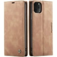 thumbnail image 1 of iPhone 11 Pro Max Wallet Case iPhone 11 Pro Max Leather Case Book Folding Flip Case with Kickstand Credit Card Slot  Closure Protective Cover for iPhone 11 Pro Max 2019 6.5 - Brown, 1 of 14