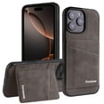 thumbnail image 1 of for iPhone 11 Pro Max Wallet Phone Case with Card Holder, [RFID Blocking PU Leather Protection][Back Flip Magnetic Cases] Kickstand Shockproof Women Men Slim Cover for iPhone 11 Pro Max - Gray, 1 of 8