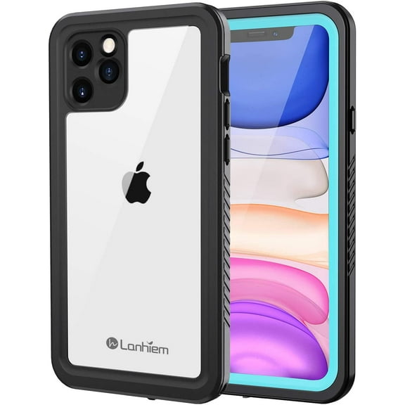 for iPhone 11 Pro Max Waterproof Case, 360 Full Body Protection Underwater Dirtproof Shockproof Clear Cover with Built-in Screen Protector for iPhone 11 Pro Max 6.5 Inch (Blue)