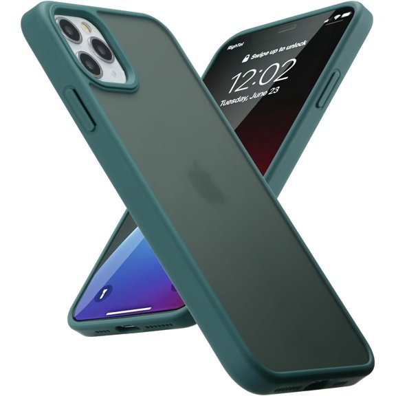 for iPhone 11 Pro Phone Case, Shockproof for Phone 11 Pro Case, Grade Drop Protection, Protective Hard Back Slim Translucent Case for iPhone 11 Pro 5.8'', Frosted Green